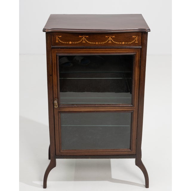 Wood 19th Century Edwardian Vitrine Cabinet For Sale - Image 7 of 16