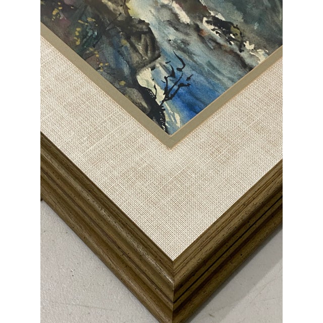 Claire K. Frindell "Maine Waterfall" Original Watercolor C.1970 For Sale In San Francisco - Image 6 of 10