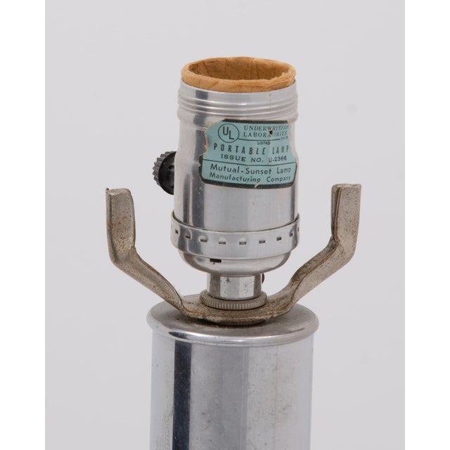 Mutual Sunset Lamp Manufacturing Company Table Brass Chrome 1970s