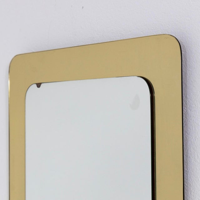 Glass Wall Mirror with Stained Glass Frame For Sale - Image 7 of 9