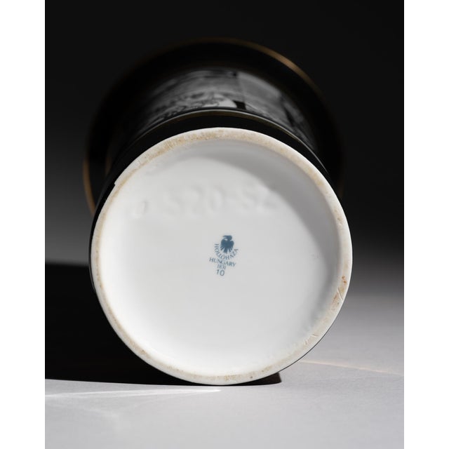 Black Tall Vintage Black and White Graphic Art Vase, 1970s For Sale - Image 8 of 9