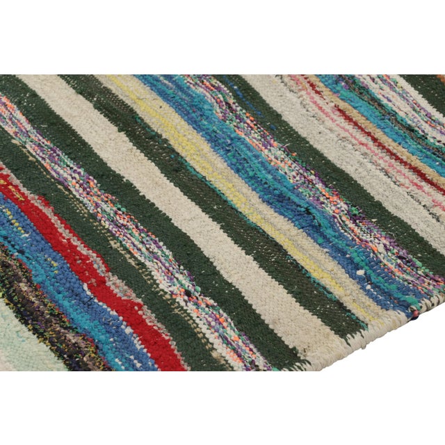Vintage Shahsavan Persian Kilim With Polychromatic Stripes - Rug & Kilim For Sale In New York - Image 6 of 7