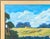 This is a wonderful oil on mahogany panel of a tranquil impressionistic landscape framed in an Italian made light colored...