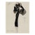 Vintage French Fashion Art Print – Black Coat With Statement Fur Trim, 18" X 24" For Sale