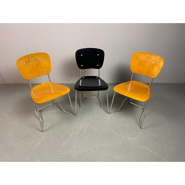 Wood Folding Dining Chairs by Armin Wirth for Aluflex, Switzerland, 1951, Set of 3 For Sale - Image 7 of 7