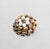 1960s Vintage 1960s Signed Napier Round Goldtone White Beaded Brooch For Sale - Image 5 of 7