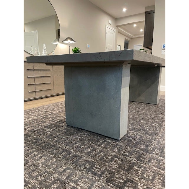 2010s Restoration Hardware Concrete Pier Dining Table For Sale - Image 5 of 11