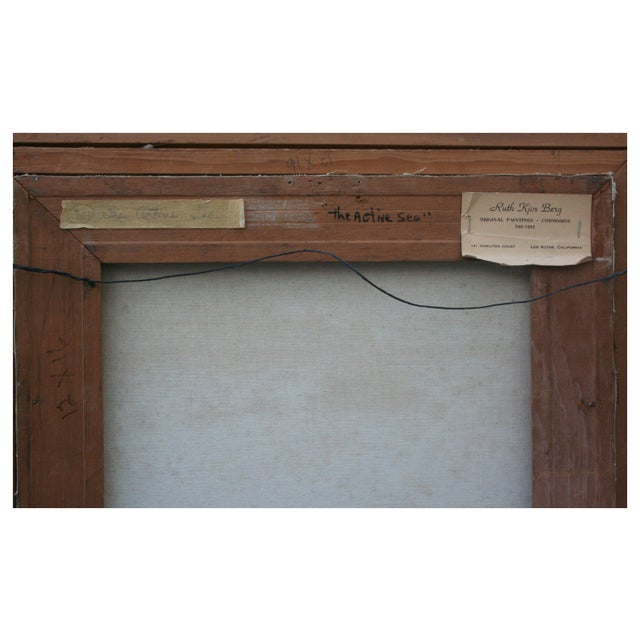 1960s Mid Century "The Active Sea" Pacific Seascape by Ruth Kjos Berg For Sale - Image 5 of 6