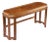 Art Deco Inspired Herringbone Parquet Top Gold Trim Oak Console Table For Sale