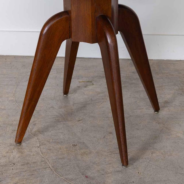 French 1950s Mid Century Wood Side Table For Sale - Image 15 of 15