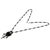 Czechoslovakian Art Deco Black Glass and Crystal Geometric Pendant Necklace, 1920s For Sale - Image 6 of 11