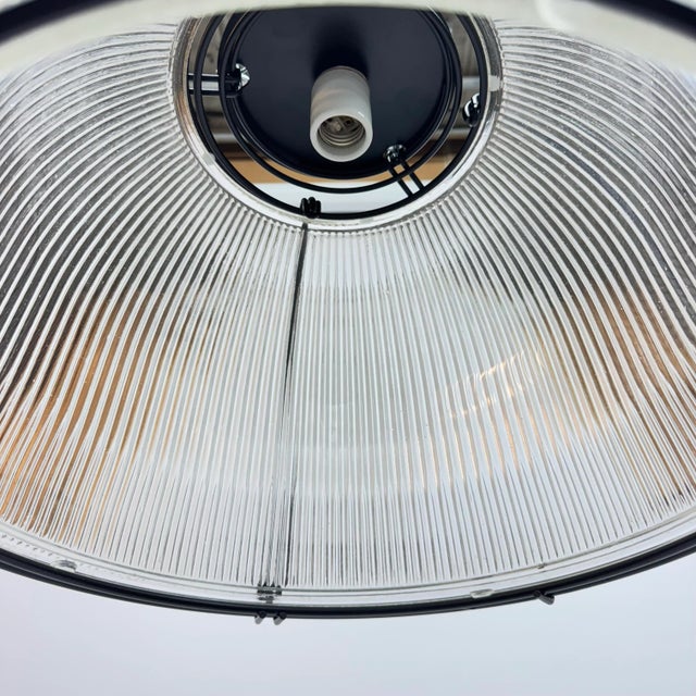 Metal 1970s Pair of Halophane Pendant Lights For Sale - Image 7 of 8