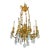 19th C. French Gilt Bronze and Rock Crystal Chandelier For Sale