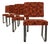 Art Deco to Streamline Modern Railroad Dining Car Chairs in Stainless Steel & Orange Abstract Upholstery For Sale