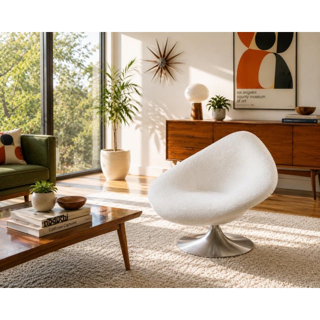 1960s-70s Restored Swivel Lounge Chair by Adrian Pearsall for Craft Associates For Sale - Image 13 of 13