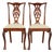 Henredon Style Georgian Carved Mahogany Side Chairs or Dining Chairs, Pair For Sale