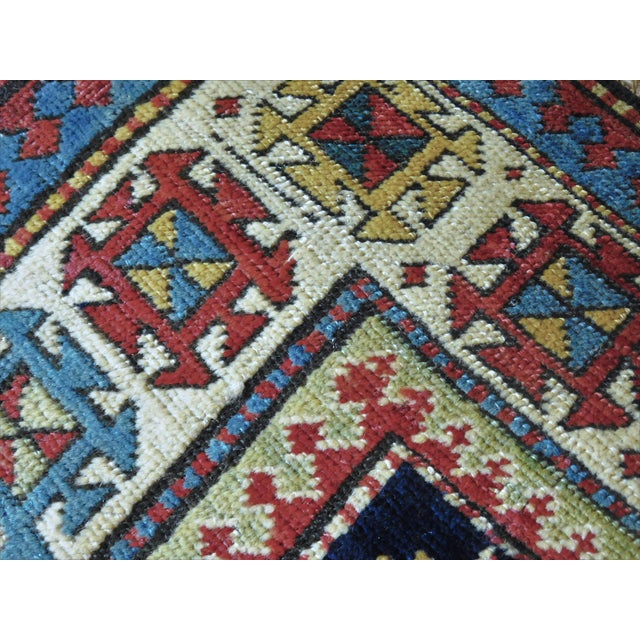Antique Caucasian Runner Rug. 3'6"x 9'4" For Sale - Image 9 of 12