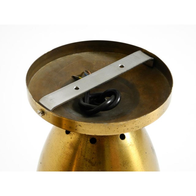 Large Mid-Century Modern Brass Ceiling Lamps, 1950s, Set of 2 For Sale - Image 13 of 15
