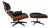 Herman Miller Eames Lounge Chair & Ottoman in Rosewood and Black Leather For Sale