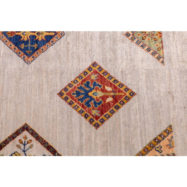 Beige Gabbeh Rug 6'8'' X 9'7'' For Sale - Image 8 of 10