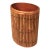 Vintage Split Reed Stick Wicker Trash Can For Sale