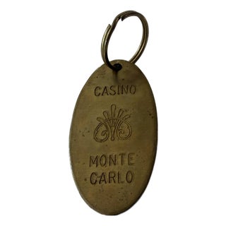 Vintage Casino Monte Carlo Keychain, Fob; Lowell Sigmund 1976 For Sale