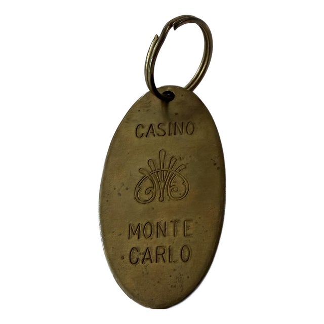 Vintage Casino Monte Carlo Keychain, Fob; Lowell Sigmund 1976 For Sale