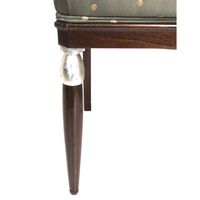 Early 20th Century French Art Deco Desk / Arm / Side/ Occasional Chair Thuya Wood & Silver Leaf- Attributed to M. Dufrene For Sale In New York - Image 6 of 12
