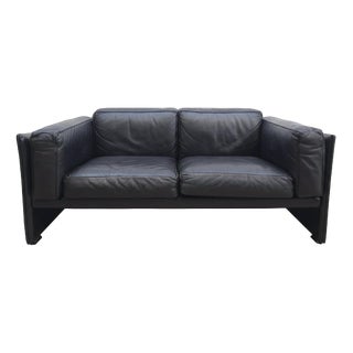 Duc Sofa in Leather Black Leather by Mario Bellini for Cassina For Sale