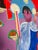 Monumental Mixed Media Painting by Mexican Artist Jesus Tellosa, Signed & Dated For Sale - Image 10 of 18