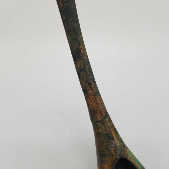 Green Vintage Japanese Bird Censer - Iron - Cast Iron Incense Burner For Sale - Image 8 of 15