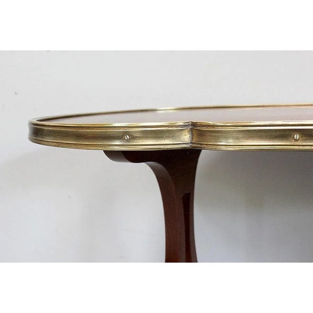 Small Louis XVI Style Trolley Table in Kidney Shape with Mahogany Veneer, Late 19th Century For Sale - Image 10 of 18