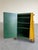 Metal Vintage Industrial Yellow Metal Rolling Cabinet Cart For Sale - Image 7 of 12