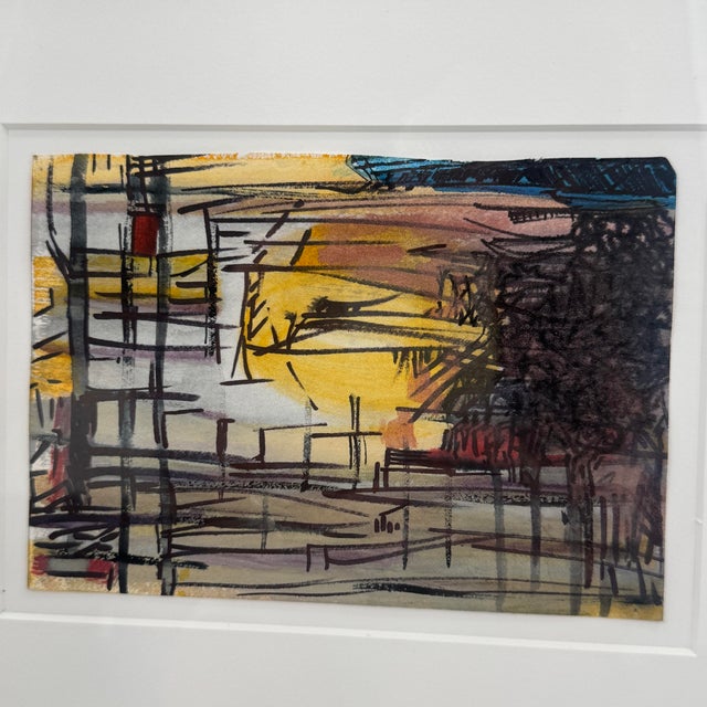 Abstract Jackie Lipton Original Abstract Mixed Media Painting on Paper, New York Artist For Sale - Image 3 of 10
