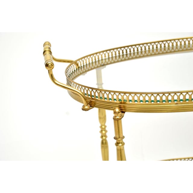 Metal Vintage French Brass Drinks Trolley, 1960 For Sale - Image 7 of 10