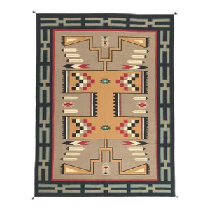 Southwestern Navajo-Style Rug With Storm Pattern - 09'02 X 12'02
