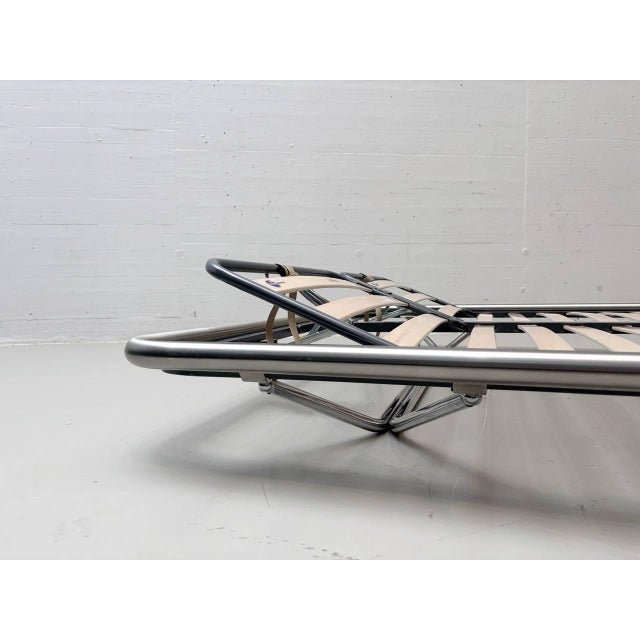 Bauhaus Bed by Bruno Huwyler with Slatted Base by Lattino, 1970s For Sale - Image 6 of 16
