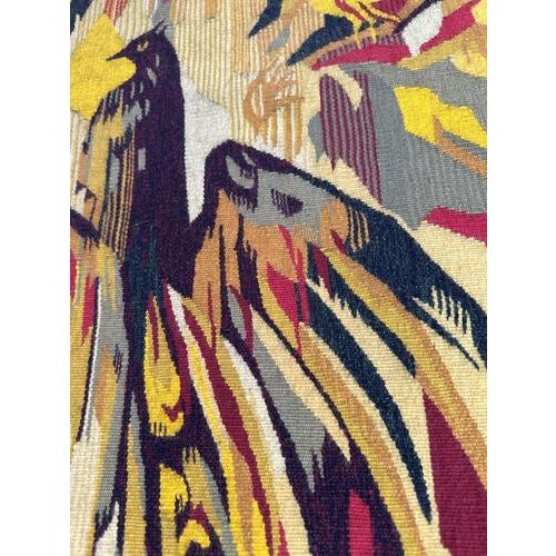Vintage Aubusson Tapestry with Herve Lelong Design, 1960s For Sale - Image 15 of 18
