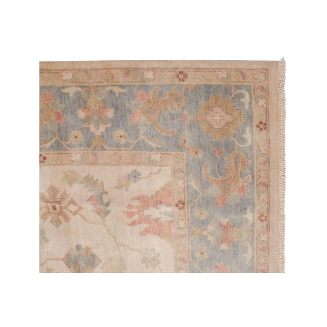 Textile Indian Sultanabad Design Carpet - 9'1" X 11'10" For Sale - Image 7 of 13