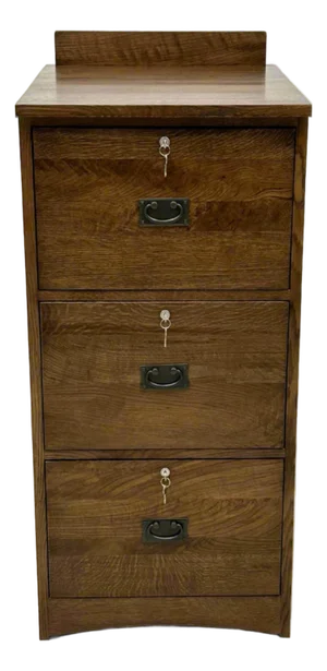 Mission Solid Oak 3 Drawer File Cabinet