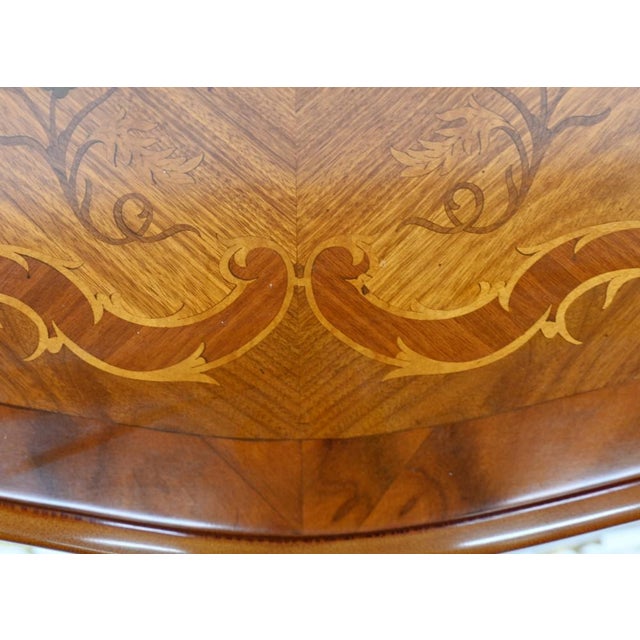 French Bombe Chest of Drawers with Marquetry Inlay For Sale - Image 6 of 11