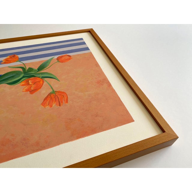 Carol Chapman Vintage 1994 Contemporary Limited Edition Framed Hand Signed Pop Art Silkscreen Print " Tulips for Nana " 1992 For Sale - Image 14 of 18