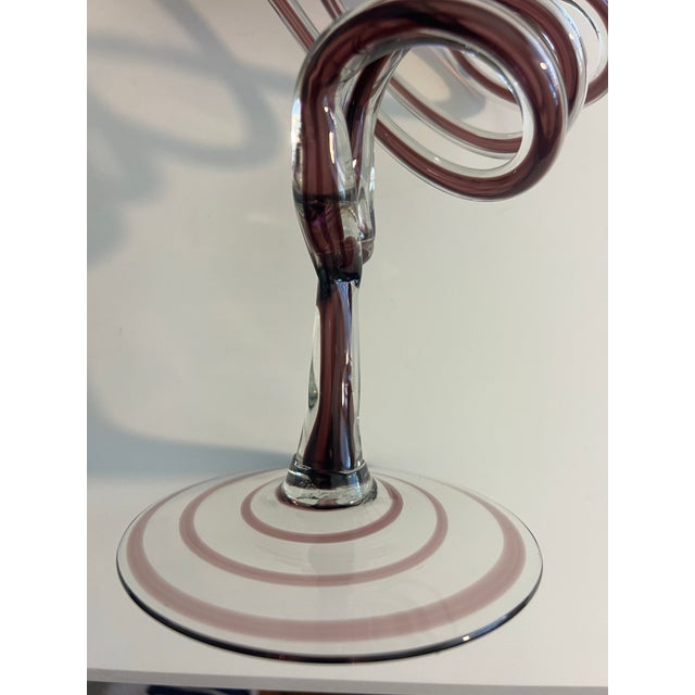 Vintage Hand Blown Glass Italian Murano Style Candy Dish For Sale - Image 9 of 9