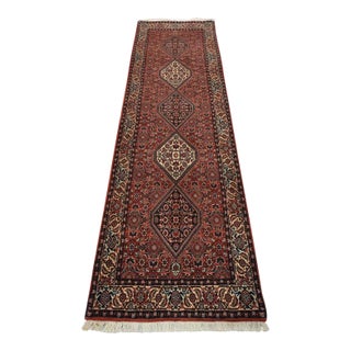 Fine Bidjar Runner 2’10” X 9’8” Red Wool Traditional Hand-Knotted Oriental Rug For Sale
