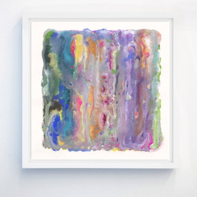 Daylight Dream Editions "5th Dimension", Colorful Abstract by Tina Marrin 30x30 For Sale - Image 4 of 6