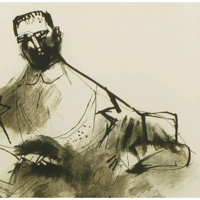 Mid-Century Modern Abraham Rattner (1893-1978) Black and White Limited Edition Print, Signed and Numbered For Sale - Image 3 of 7