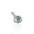 Dainty Floating Emerald Open Circle Pendant for Her in 925 Silver For Sale - Image 6 of 12