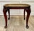 Here is a mid-20th century Queen Anne style side table featuring a beautifully detailed removable brass tray over a rich...