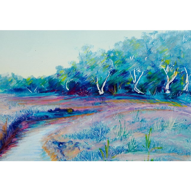 Contemporary Late 20th Century Impressionist Monoprint Landscape For Sale - Image 3 of 5