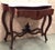 Biedermeier 20th Century Marble Top Walnut Console Table With Drawer For Sale - Image 3 of 12